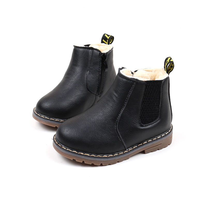 Anti slip classic kid's Chelsea boots with warm lining - Image 4
