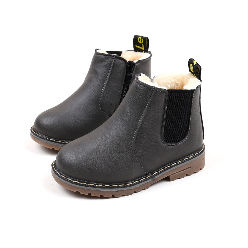 Anti slip classic kid's Chelsea boots with warm lining - Image 2