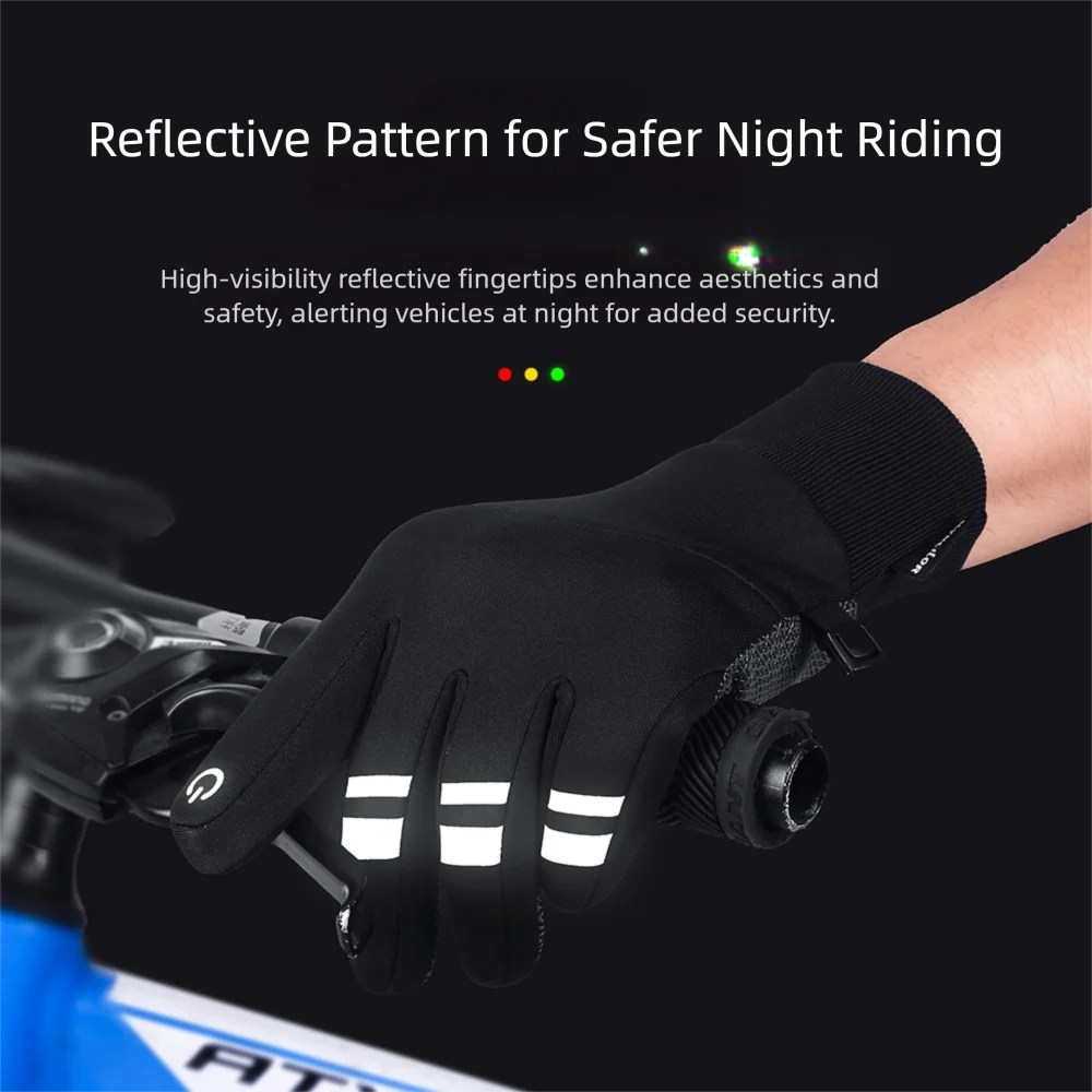 Touchscreen cycling winter gloves - Image 7