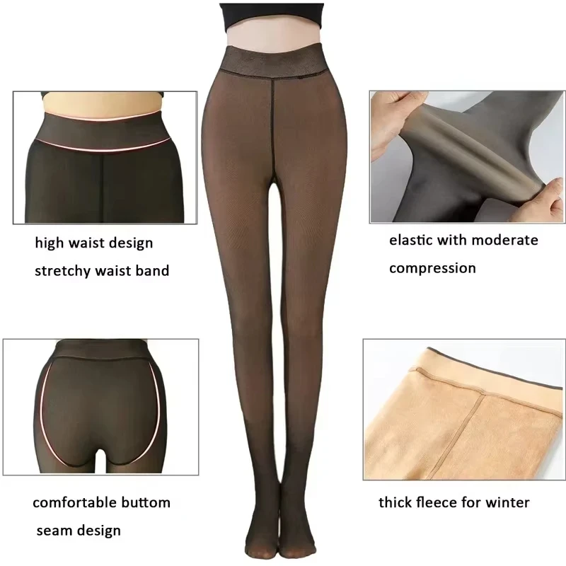 Fleecy lining women’s thermal pantyhose - Image 11