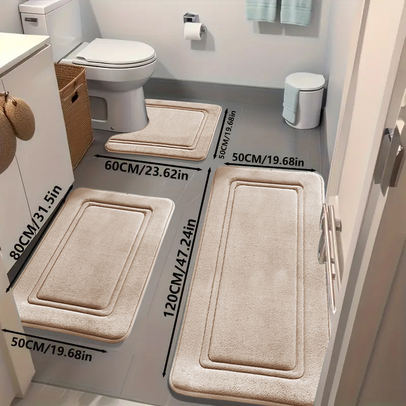 Non-slip absorbent bathroom floor mats set - Image 7