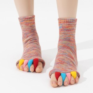 Open toe separator socks