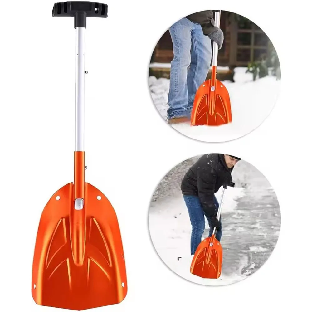 Retractable handle snow shovel