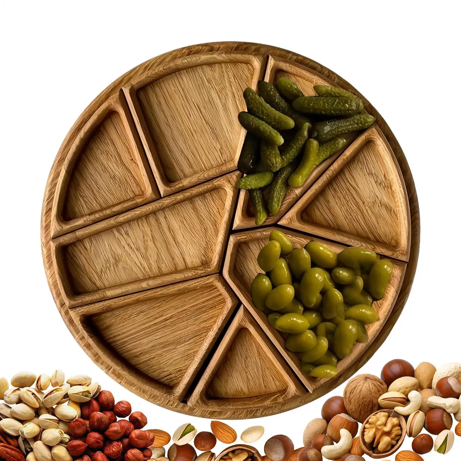 Wooden party food tray