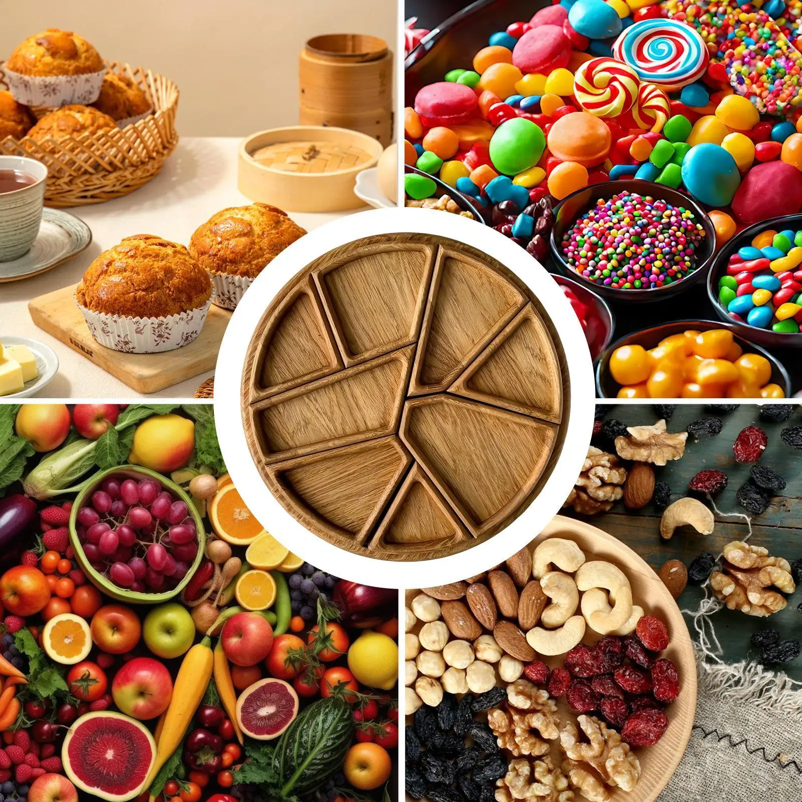 Wooden party food tray - Image 9