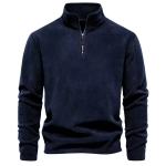 Stand-up collar polar fleece men’s pullover