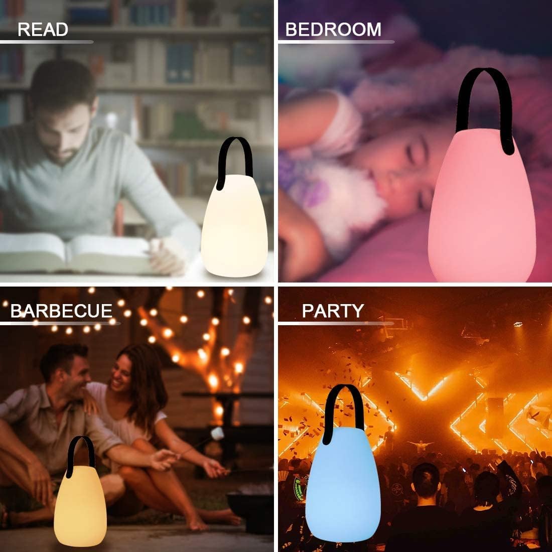 Portable cordless LED table lamp with remote control - Image 10