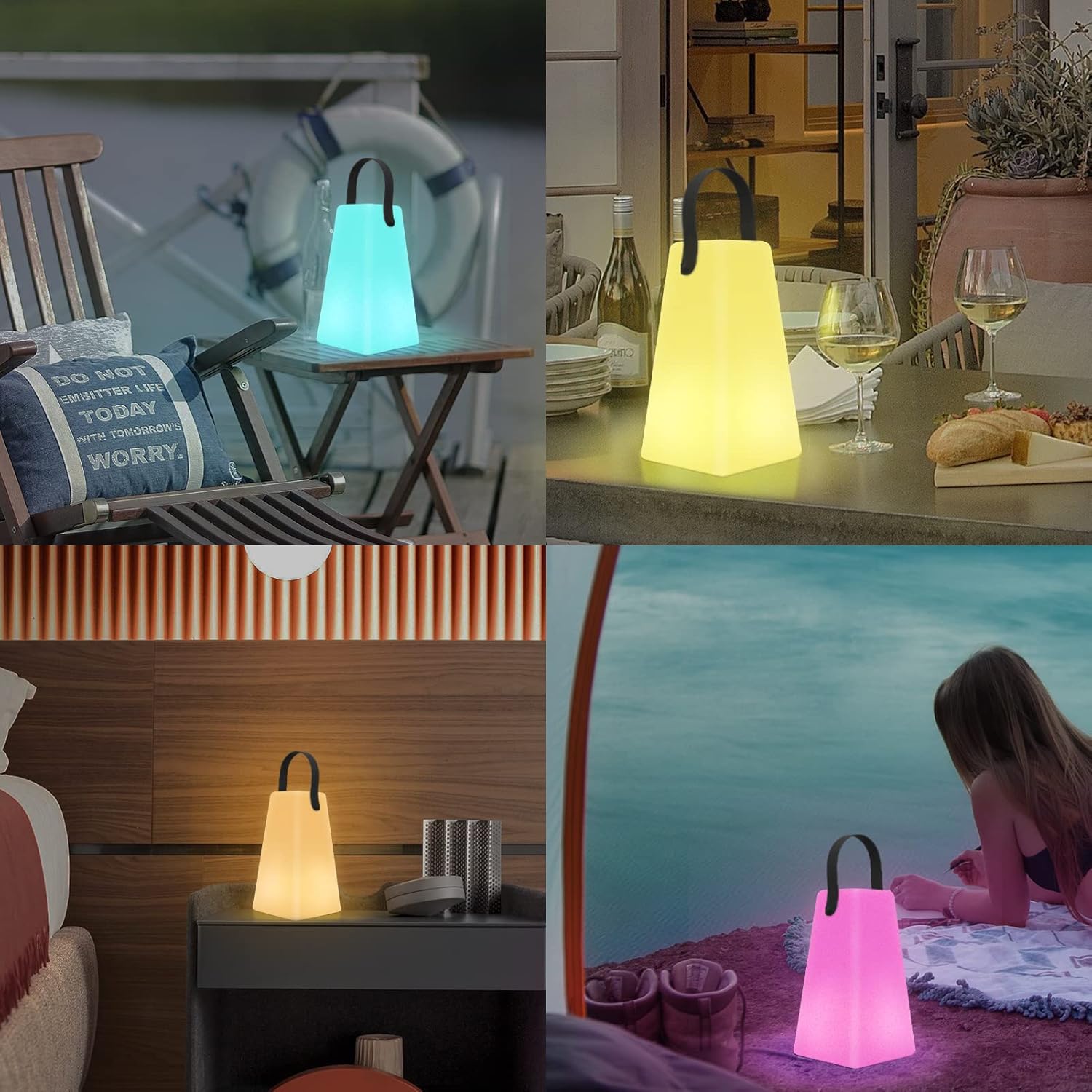 Portable cordless LED table lamp with remote control - Image 12