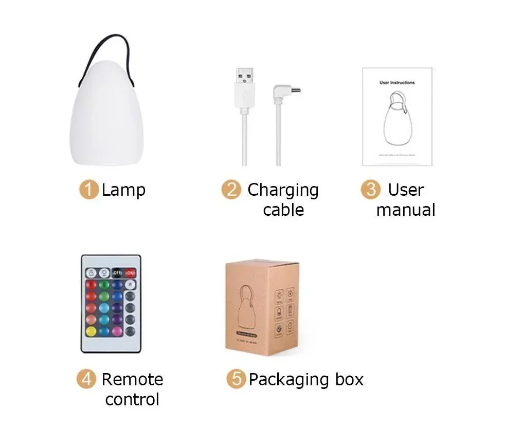 Portable cordless LED table lamp with remote control - Image 24