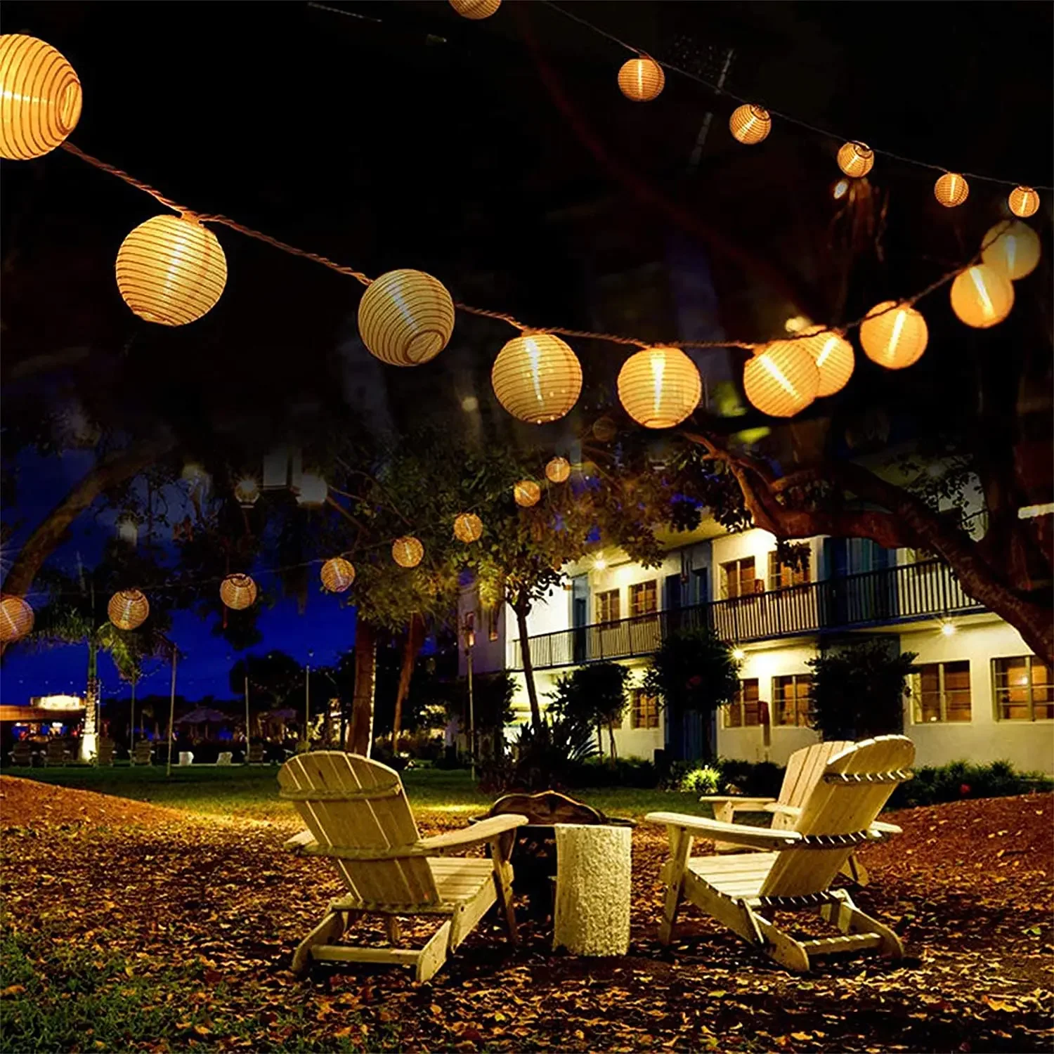 Solar-powered LED lantern string lights - Image 7