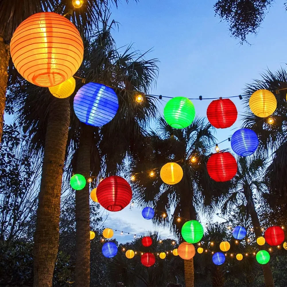 Solar-powered LED lantern string lights - Image 12