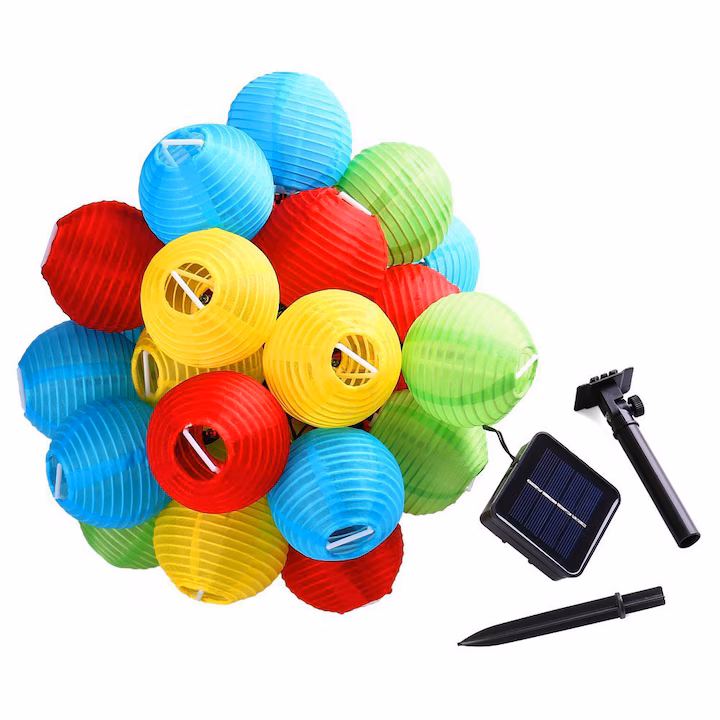 Solar-powered LED lantern string lights - Image 4