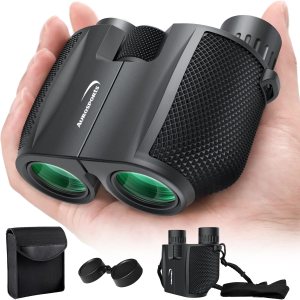 Large view 10x25 compact binoculars
