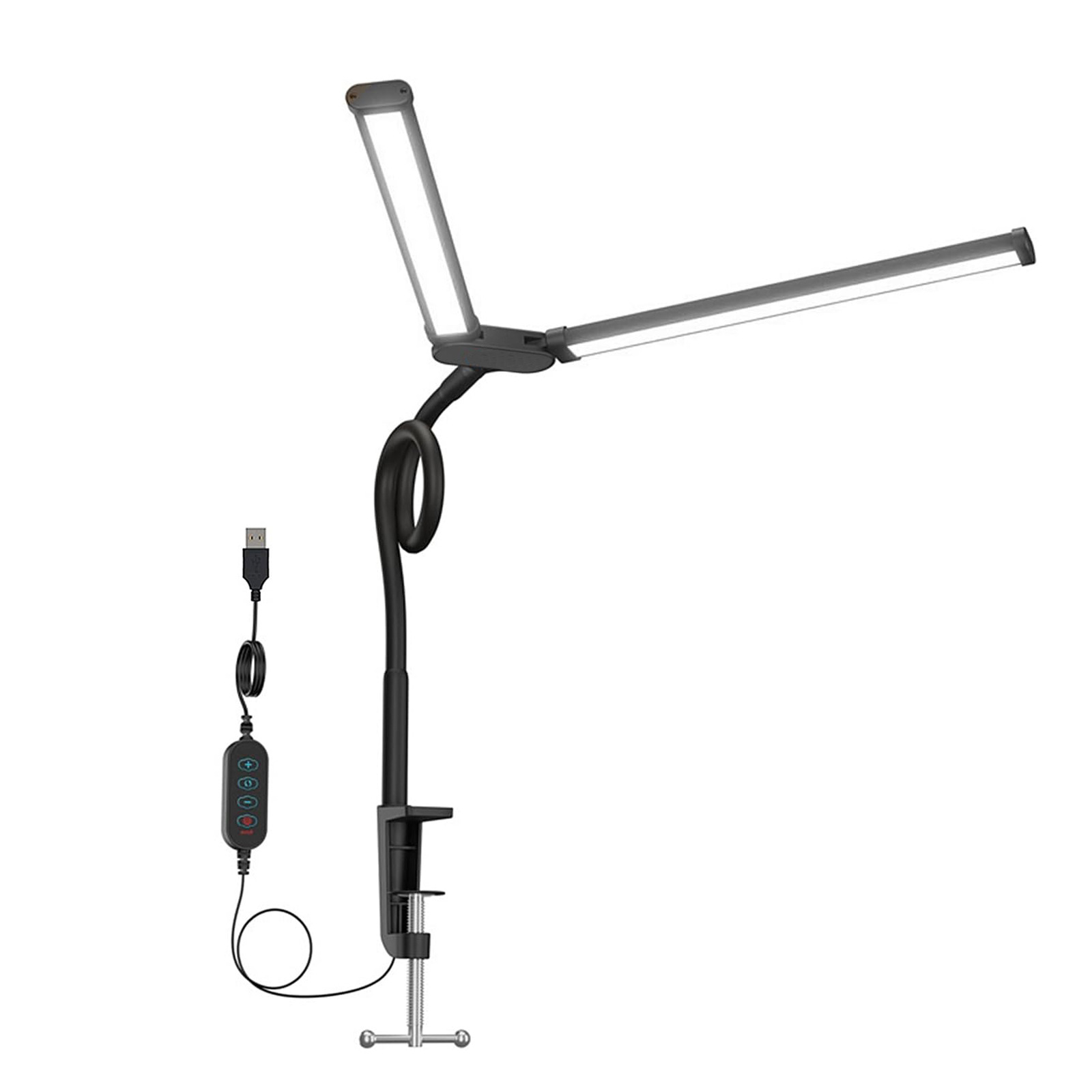 Double head long neck LED desk lamp - Image 2