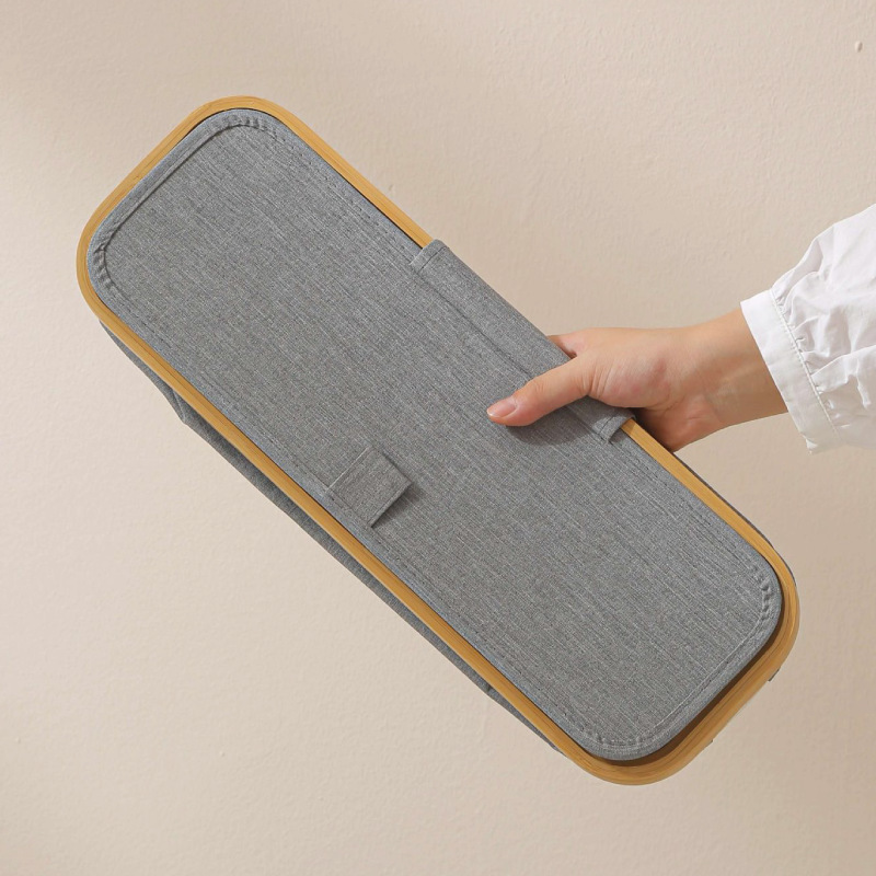 Foldable toilet paper storage basket with lid - Image 7