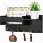Wall-mounted key holder and mail organizer