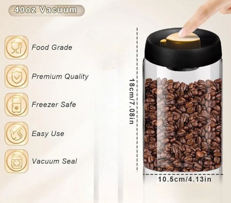 Vacuum-sealed glass storage jar - Image 12