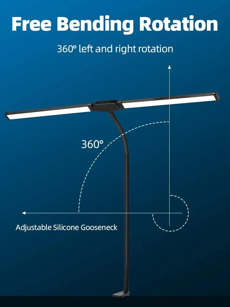 Double head long neck LED desk lamp - Image 11