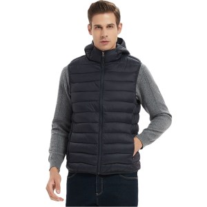 Hooded sleeveless puffer vest