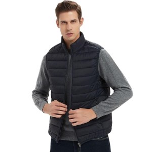 Stand collar men's puffer vest