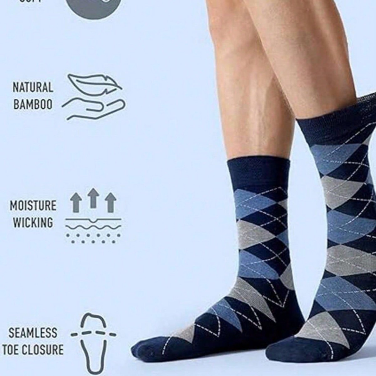 Bamboo men's dress socks - pack of 5/10 pairs - Image 22
