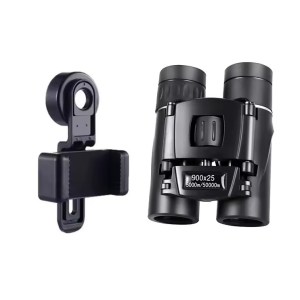 900x25 mini binoculars with phone holder adapter