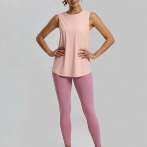 High rise compressive leggings and active-wear top set