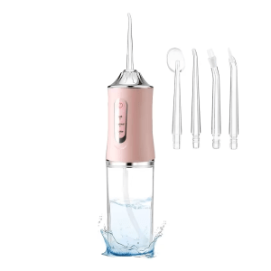 Portable cordless dental water flosser