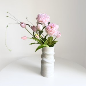 Peony and tulips spring bouquet