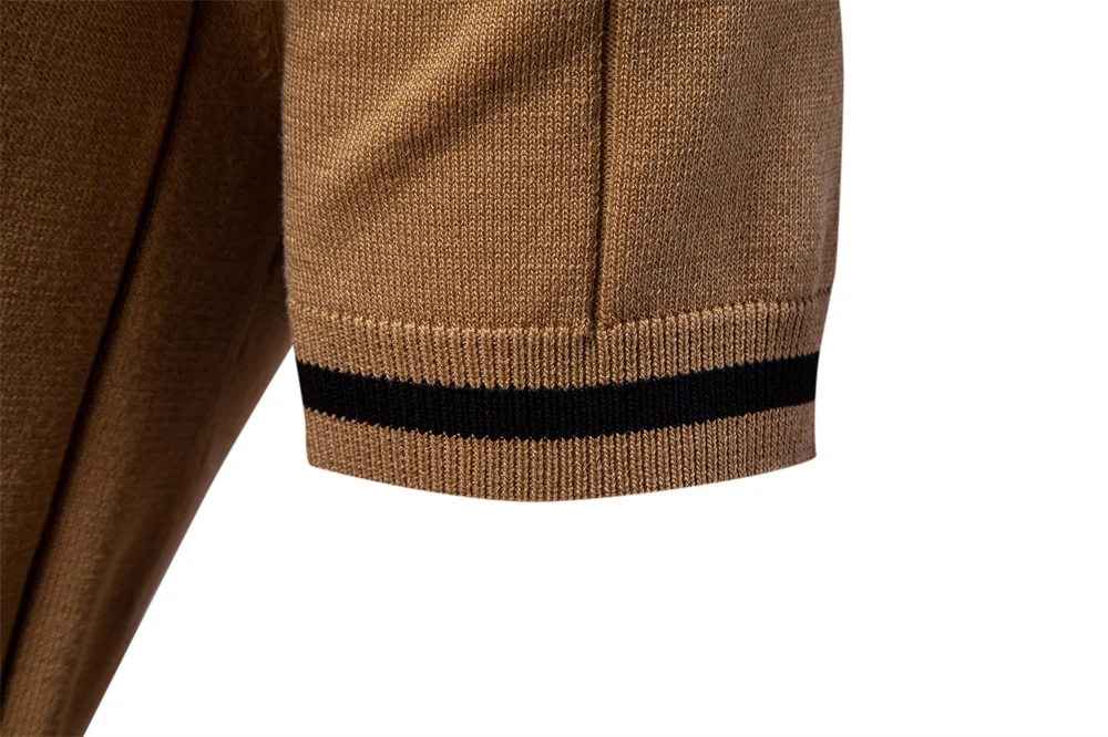 Formal men's textured polo shirt - Image 21