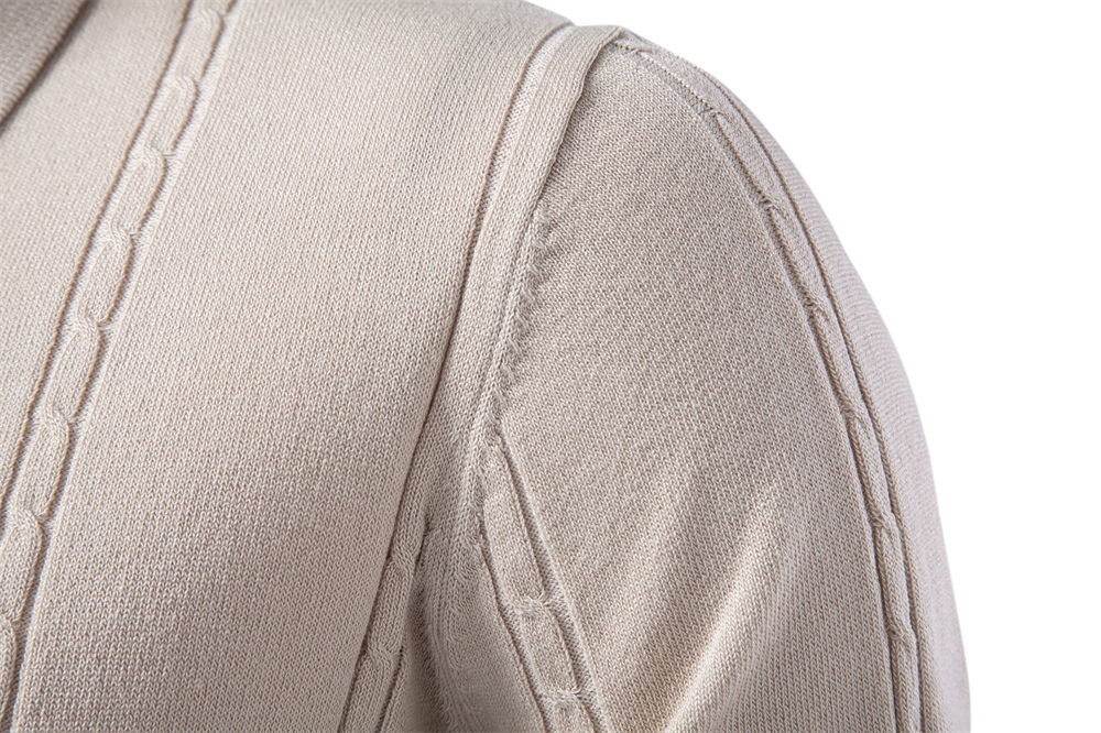 Men's textured knit polo shirt - Image 6