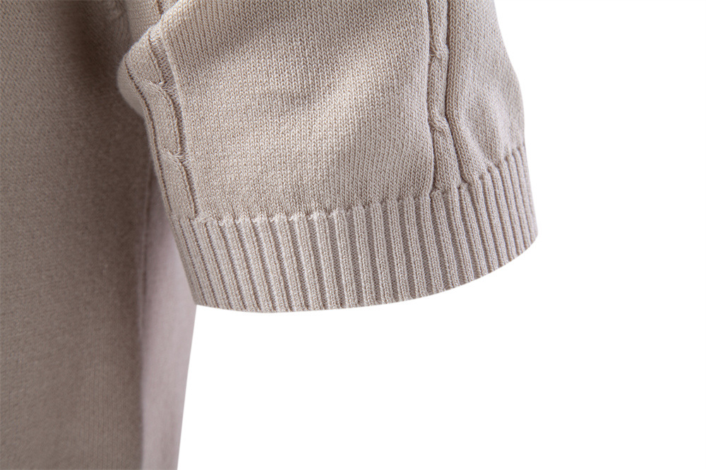 Men's textured knit polo shirt - Image 7