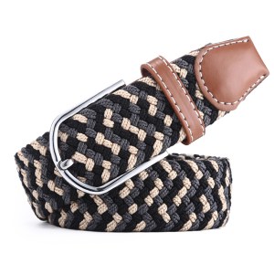 Unisex braided elastic stretch belt