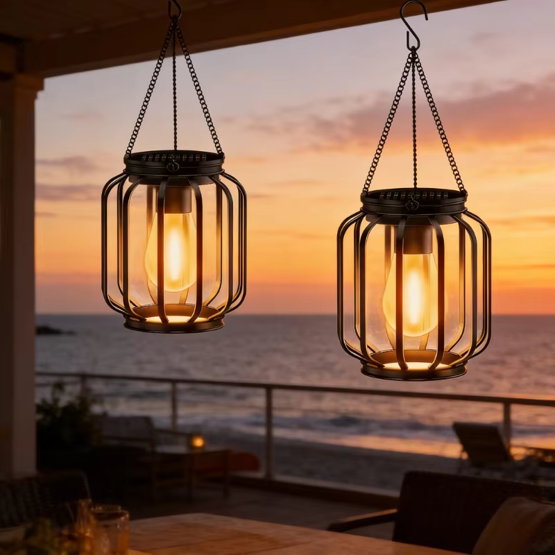 Outdoor solar-powered hanging lantern light - Image 3