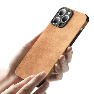 Faux suede textured iPhone case
