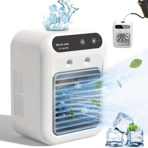 Rechargeable 3-in-1 mini air cooler and humidifier