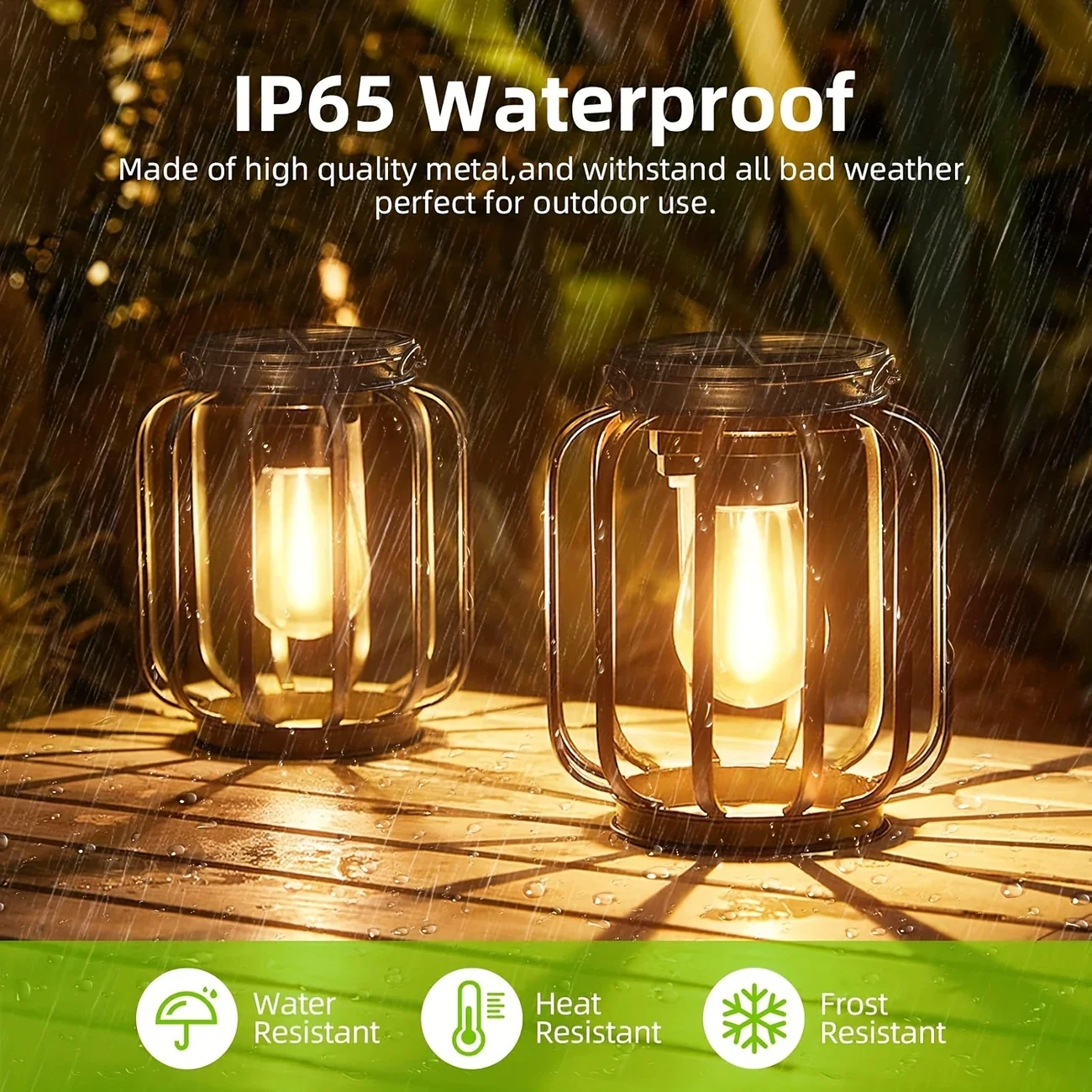 Outdoor solar-powered hanging lantern light - Image 8