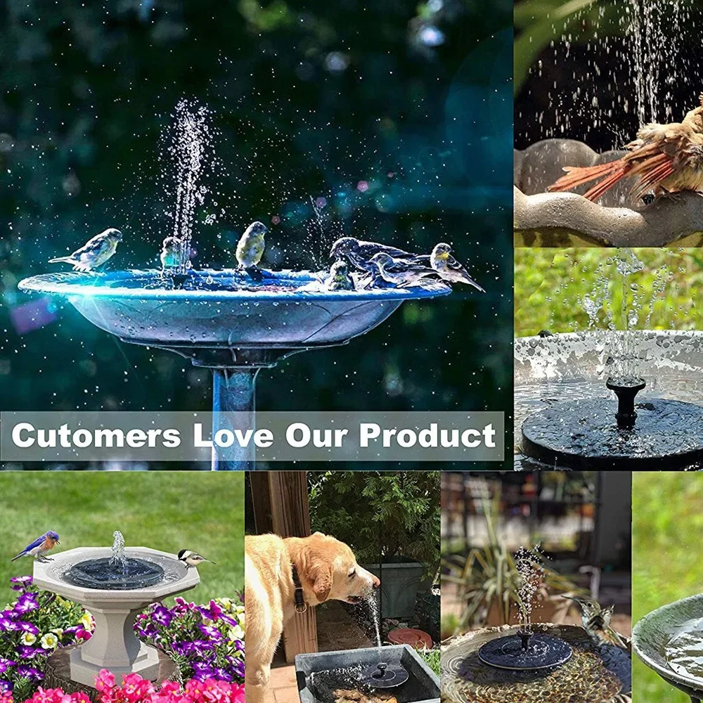 Solar-powered mini floating fountain set - Image 5
