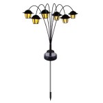 6-LED solar garden lantern light