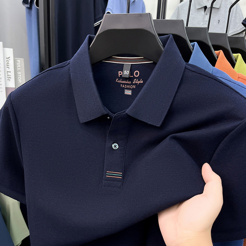 100% cotton men's polo shirt - Image 3