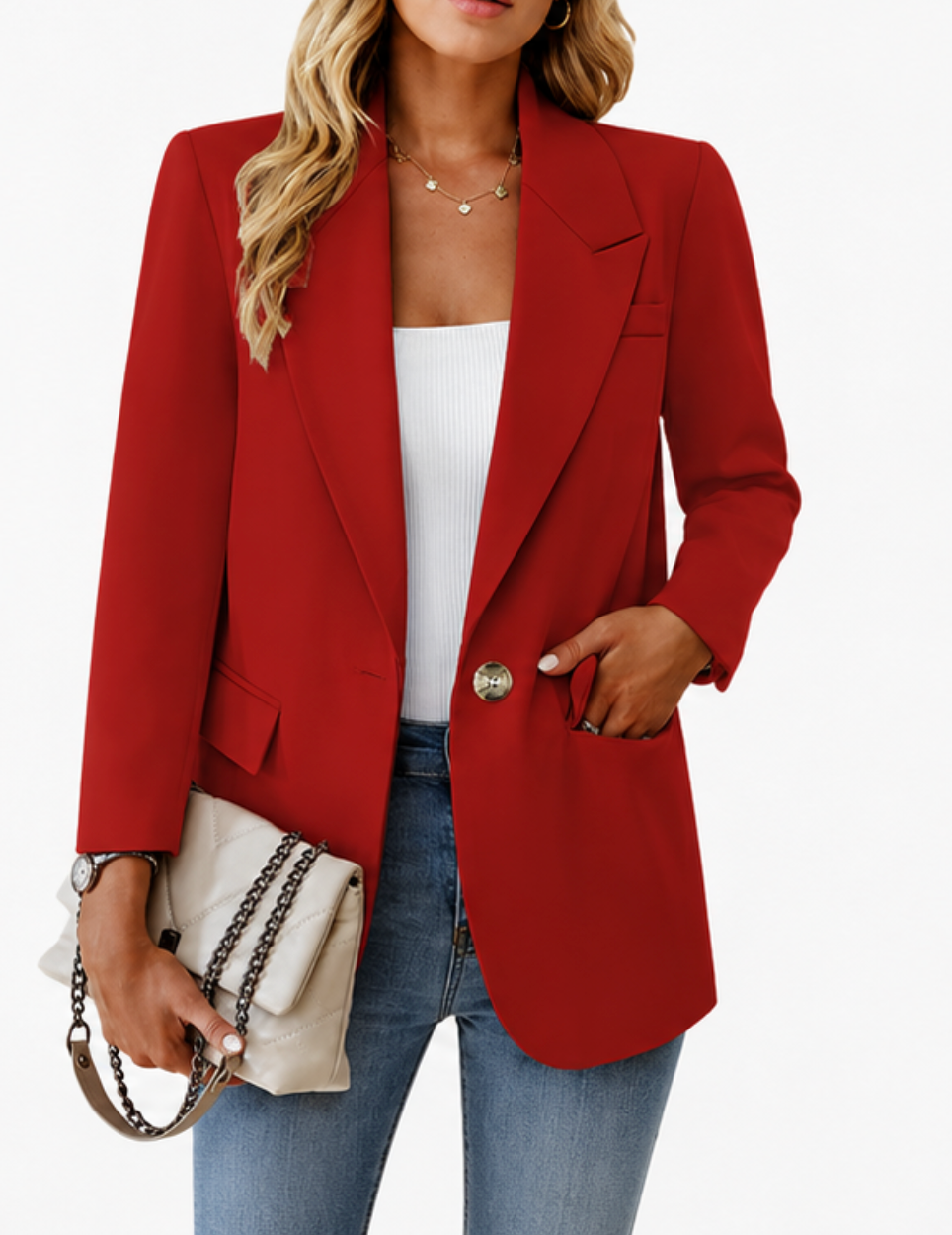 Business casual single-button women's blazer - Image 5
