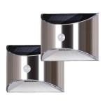 Outdoor motion sensor solar wall light