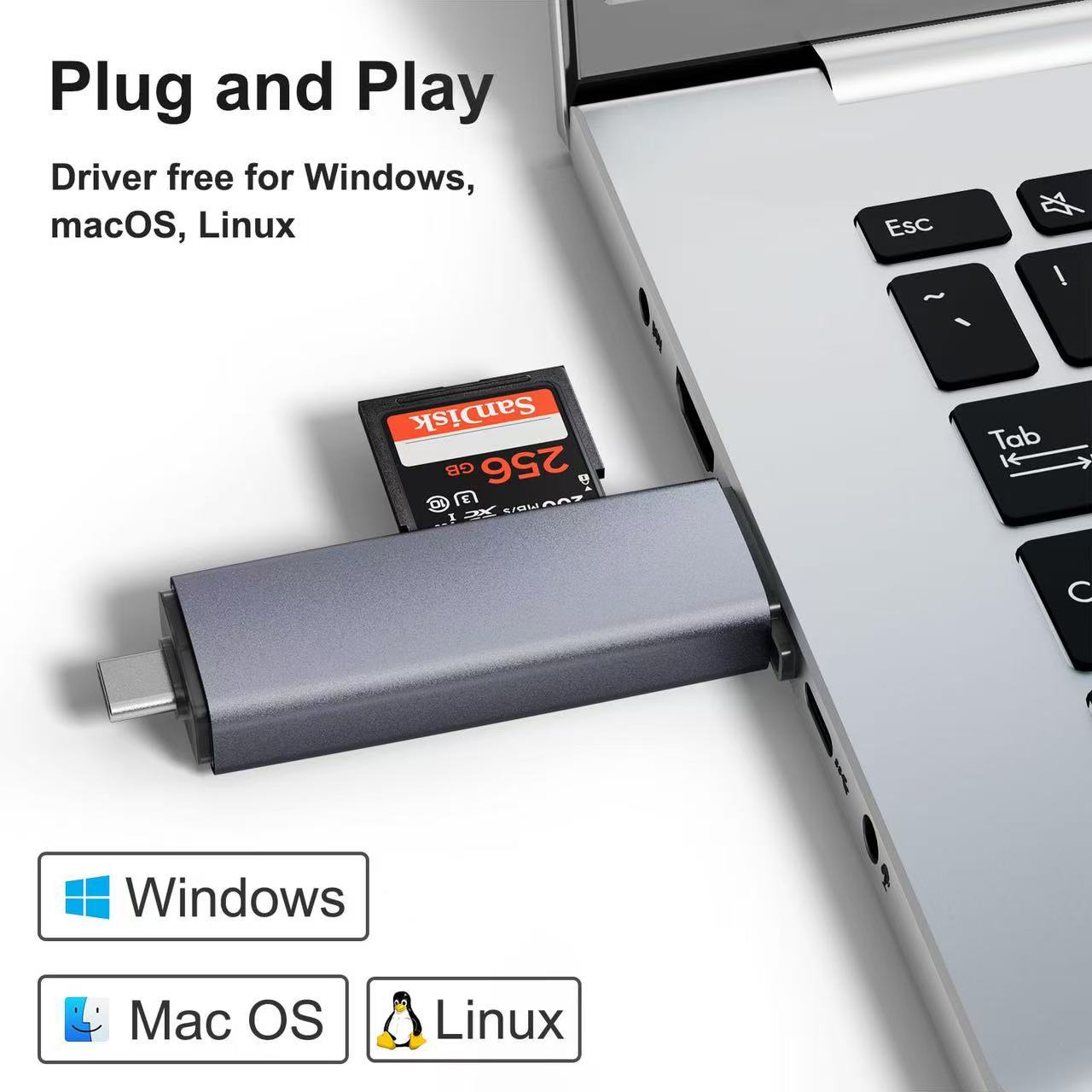 6 In 1 multi-connector OTG card reader - Image 5