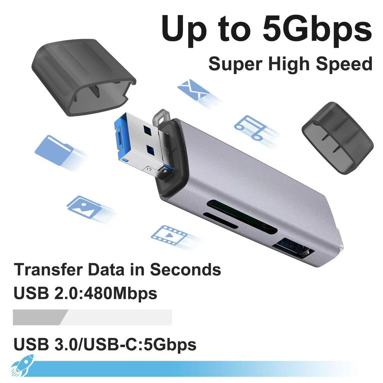6 In 1 multi-connector OTG card reader - Image 6