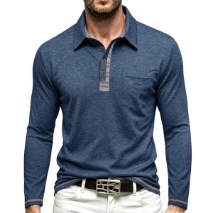 long-sleeve men's polo shirt