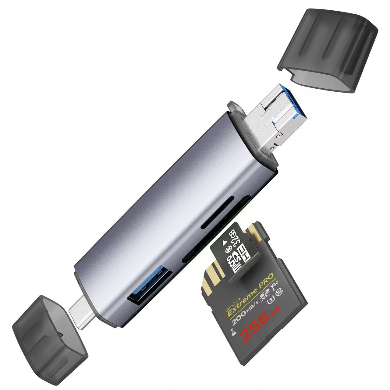 6 In 1 multi-connector OTG card reader