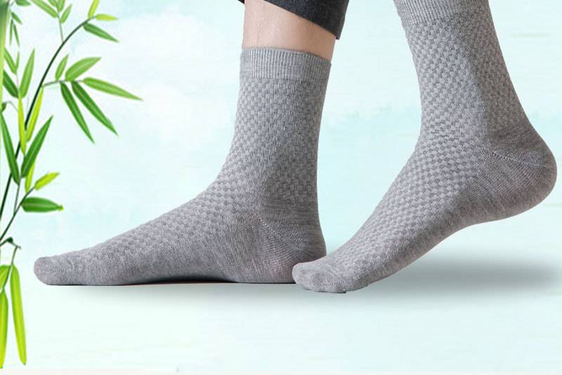 Men's mid-calf textured bamboo socks 10-pack - Image 5