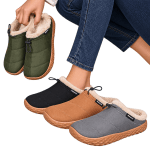 Warm slip-on women's mules