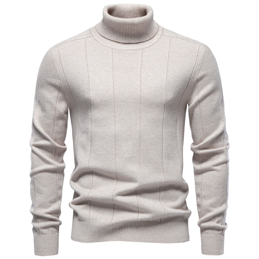 Slim fit men's turtleneck sweater - Image 3