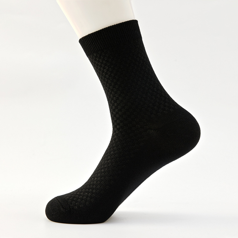 Men's mid-calf textured bamboo socks 10-pack - Image 6